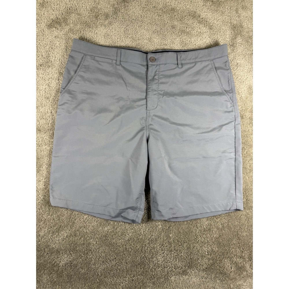 johnnie-O Mens Performance Golf Shorts Gray Size 40 Flat Front Stretch 2253